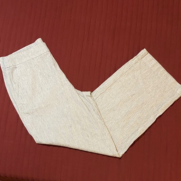 NWT Chico’s Linen Blend Wide-Leg Black/Gray Stripe Pants Size 12R (Chico’s 2R) - Picture 4 of 13